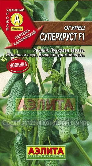Семена огурец Суперхруст F1, Аэлита: фото
