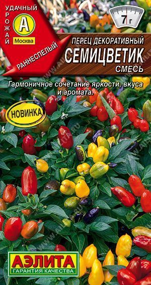 Семена перец декоративный Семицветик смесь, Аэлита: фото