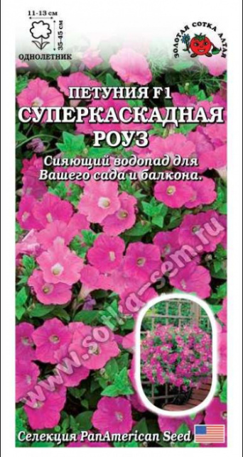 Семена петуния суперкаскадная Роуз F1, Золотая сотка: фото