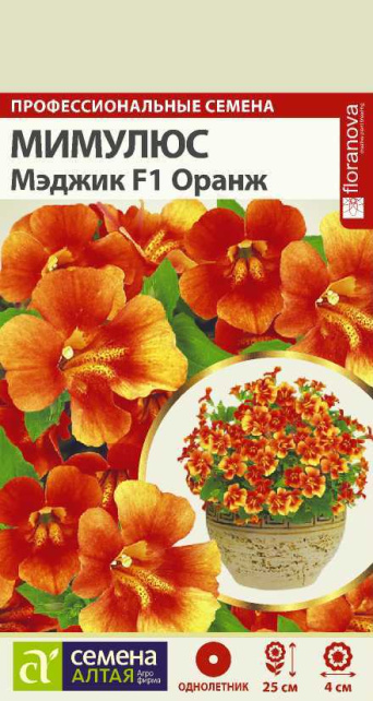 Семена мимулюс Мэджик F1 Оранж, Семена Алтая: фото