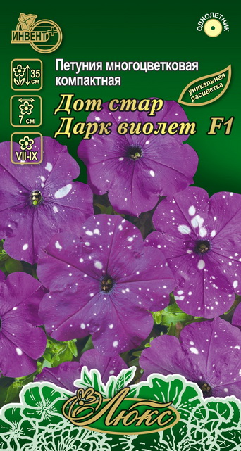 Петуния Дот Стар Дарк F1 виолет (серия ЛЮКС), ИНВЕНТ+: фото