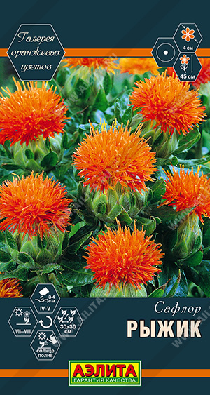 Семена сафлор Рыжик, Аэлита: фото