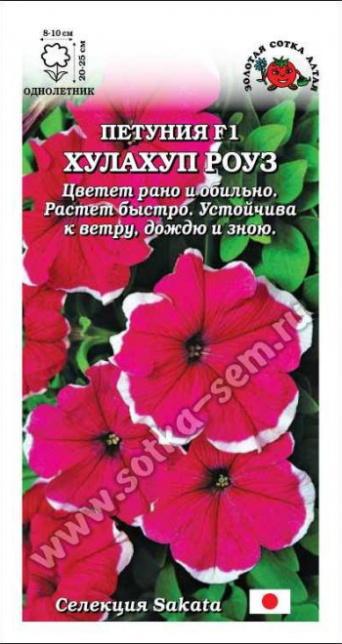 Семена петуния Хулахуп Роуз F1, Золотая Сотка: фото