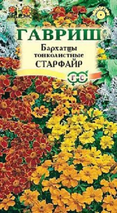 Семена бархатцы тонколистные (тагетес) Старфайр смесь, Гавриш: фото