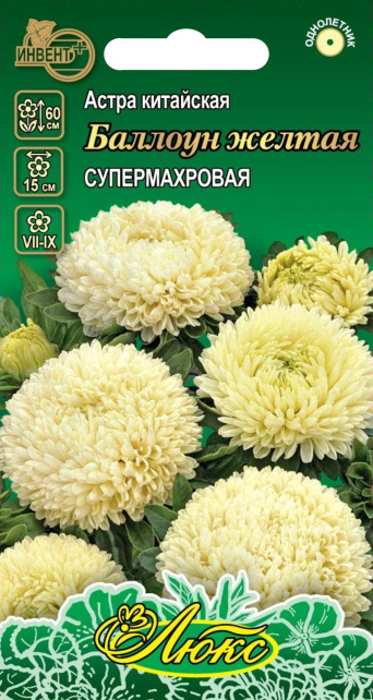 Астра Баллоун жёлтая (серия ЛЮКС), ИНВЕНТ+: фото