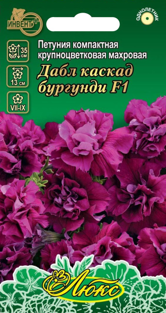 Петуния Дабл Каскад F1 бургунди (серия ЛЮКС) ИНВЕНТ+: фото